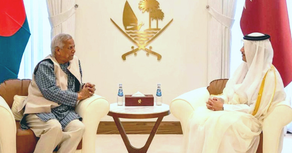কাতারের প্রধানমন্ত্রীর সঙ্গে প্রধান উপদেষ্টার বৈঠক-newsedge24