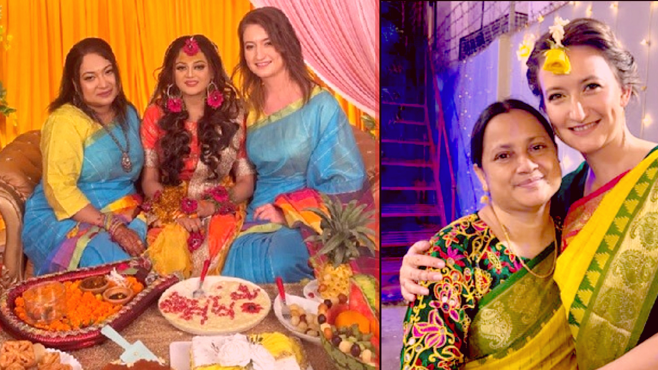 পাবনায় আমেরিকা থেকে বাঙালি বিয়ে দেখতে রাশিয়ান তরুণী-newsedge24