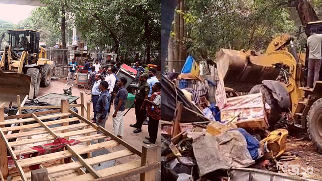 ঢাকা দক্ষিণ সিটি করপোরেশন (ডিএসসিসি) রাজধানীর সোহরাওয়ার্দী উদ্যানে অবৈধ ভ্রাম্যমাণ দোকানপাট ও স্থাপনা উচ্ছেদে বৃহস্পতিবার (১৫ মে ২০২৫) সকাল ৯টা থেকে ব্যাপক অভিযান শুরু করেছে। ইতিমধ্যে কয়েক শ অবৈধ স্থাপনা চারটি বুলডোজার দিয়ে গুঁড়িয়ে দেওয়া হয়েছে, এবং অভিযান চলমান রয়েছে। ঢাকা বিশ্ববিদ্যালয়ের টিএসসি-সংলগ্ন উদ্যানের ফটক এলাকা থেকে অভিযান শুরু হয়। অভিযানের নেতৃত্ব দিচ্ছেন ডিএসসিসি’র নির্বাহী ম্যাজিস্ট্রেট মো. আমিনুল ইসলাম। অভিযান শুরুতে ঢাকা বিশ্ববিদ্যালয়ের পক্ষে এস্টেট ম্যানেজার (ভারপ্রাপ্ত) ফাতেমা বিনতে মুস্তাফা উপস্থিত ছিলেন। গণপূর্ত অধিদপ্তর, শাহবাগ থানার পুলিশ, ঢাকা মহানগর পুলিশ (ডিএমপি), এবং আনসার সদস্যরা সমন্বিতভাবে এতে অংশ নিচ্ছেন। আমিনুল ইসলাম সাংবাদিকদের বলেন, “এটি একটি জাতীয় উদ্যান। সবাই যাতে নিরাপদে চলাফেরা করতে পারেন, সেই উদ্দেশ্যে অবৈধ স্থাপনা উচ্ছেদ করা হচ্ছে।” অভিযানের পটভূমি হলো গত মঙ্গলবার (১৩ মে ২০২৫) দিবাগত রাতে ঢাকা বিশ্ববিদ্যালয়ের শিক্ষা ও গবেষণা ইনস্টিটিউটের শিক্ষার্থী শাহরিয়ার আলম সাম্যর উদ্যানের মুক্তমঞ্চের পাশে দুর্বৃত্তের ছুরিকাঘাতে নিহত হওয়ার ঘটনা। সাম্য বিশ্ববিদ্যালয়ের স্যার এ এফ রহমান হল শাখা ছাত্রদলের সাহিত্য ও প্রকাশনাবিষয়ক সম্পাদক ছিলেন। এই ঘটনার পর উদ্যান ও বিশ্ববিদ্যালয় এলাকার নিরাপত্তা নিয়ে তীব্র সমালোচনা ওঠে। ছাত্রদলসহ বিভিন্ন ছাত্রসংগঠন আইনশৃঙ্খলা উন্নয়নে পদক্ষেপের দাবি জানায়। এই প্রেক্ষাপটে বুধবার (১৪ মে) রাতে ঢাকা বিশ্ববিদ্যালয় প্রশাসন ও উদ্যান কর্তৃপক্ষের সভায় নিরাপত্তা জোরদারে সাতটি সিদ্ধান্ত নেওয়া হয়। স্থানীয় সরকার, পল্লী উন্নয়ন ও সমবায় উপদেষ্টা আসিফ মাহমুদ সজীব ভুঁইয়া ফেসবুকে এই সিদ্ধান্তগুলো প্রকাশ করেন। সিদ্ধান্তগুলো হলো: ১. টিএসসি-সংলগ্ন ফটক (রাজু ভাস্কর্যের পেছনের গেট) স্থায়ীভাবে বন্ধ করা। ২. অবৈধ দোকান উচ্ছেদ, মাদক ব্যবসা বন্ধ, এবং পরিচ্ছন্নতার জন্য যৌথ অভিযান। ৩. নিয়মিত নজরদারির জন্য গণপূর্ত মন্ত্রণালয়ের নেতৃত্বে কমিটি গঠন। ৪. পর্যাপ্ত আলো ও সিসিটিভি স্থাপন এবং নিয়মিত মনিটরিং। ৫. ডেডিকেটেড পুলিশ বক্স স্থাপন। ৬. রমনা পার্কের মতো সুশৃঙ্খল ব্যবস্থাপনা চালু। ৭. রাত ৮টার পর জনসাধারণের প্রবেশ নিষিদ্ধ। উচ্ছেদ অভিযানে ক্ষোভ প্রকাশ করেছেন ভ্রাম্যমাণ দোকানিরা। দোকানি রনি মিয়া প্রথম আলোকে বলেন, “অপরাধ করেছে বাইরের লোকজন, কিন্তু আমাদের ক্ষতি হচ্ছে। এই দোকান দিয়েই আমাদের সংসার চলে।” ফাতেমা বিনতে মুস্তাফা বলেন, “উদ্যানের সুষ্ঠু পরিবেশ নিশ্চিত করতে সবার সহযোগিতা প্রয়োজন।”